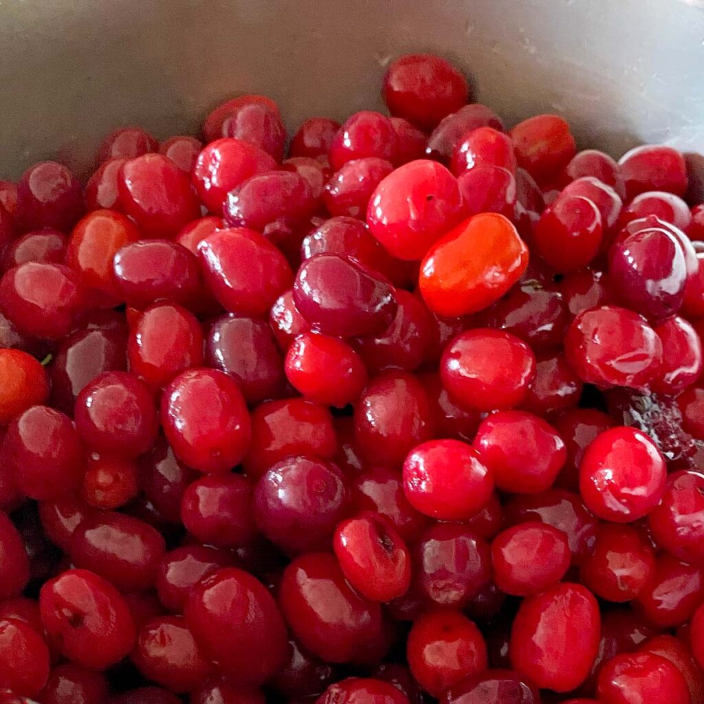 Reife gewaschene Kornelkirschen